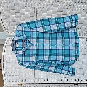 St Johns Bay Classic Plaid Lightweight Cotton Button Down -XL